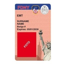 CREDENCIAL PARAMÉDICO BOMBEROS NUEVA YORK