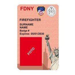 CREDENCIAL BOMBERO NUEVA YORK