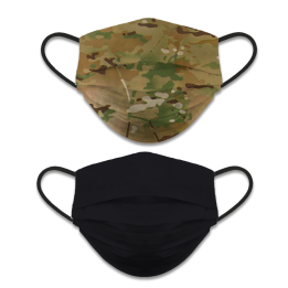 BLACK & CAMO REVERSIBLE MASK
