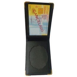 SPANISH LOCAL POLICE BADGE 10 x7 CMS. SIMPLE WALLET CASE