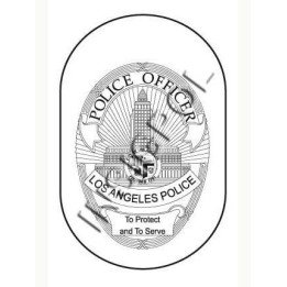 CHAPA IDENTIFICACIÓN POLICÍA DE LOS ANGELES