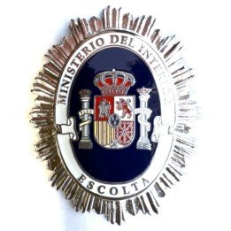 PLACA-ESCOLTA-PRIVADO-ESPAÑA-PLATA
