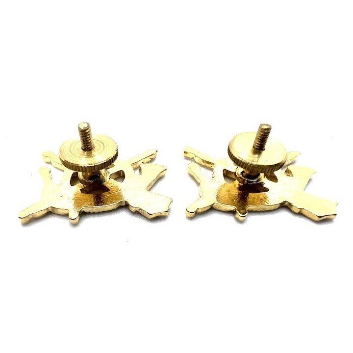 SPANISH ARMY INFANTRY PAIR BRANCH INSIGNIA