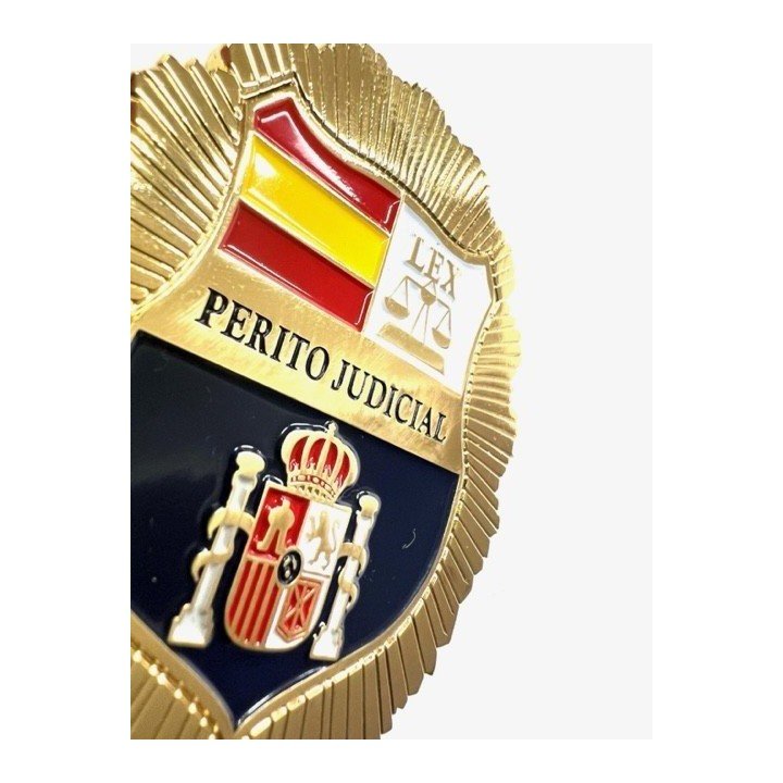 PLACA INSIGNIA PERITO JUDICIAL ESPAÑA GOLD