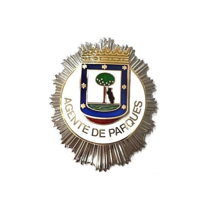 placa-agente-parque-Madrid-