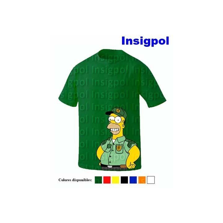 CAMISETA HOMER GUARDA SEGURIDAD