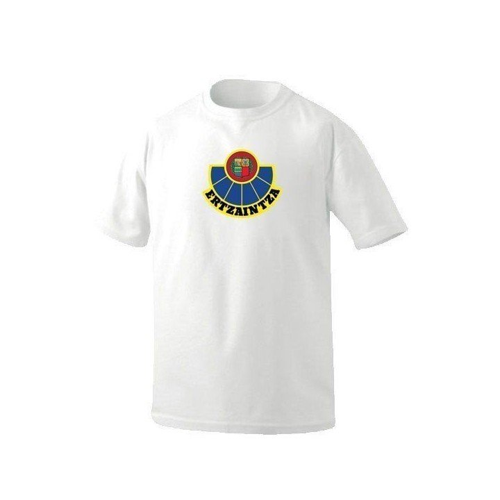 CAMISETA-PLACA-INSIGNIA POLICIA-PAIS-VASCO
