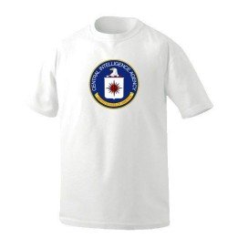CAMISETA CIA BLANCA A4. Camiseta con emblema de lo CIA.