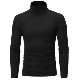 LONG SLEEVES BLACK THERMAL T-SHIRT