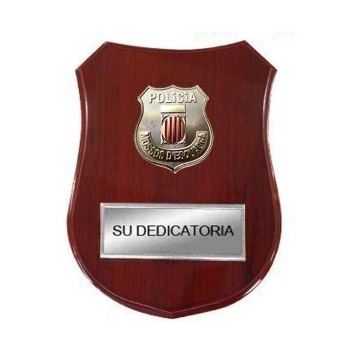 CATALONIA POLICE WOOD PLAQUE