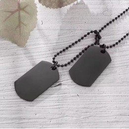 U.S. MARINES MILITARY BLACK DOG TAG
