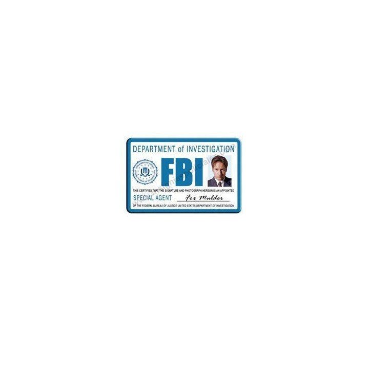 CREDENCIAL  FBI  EXPEDIENTE-X  AGENTE MULDER