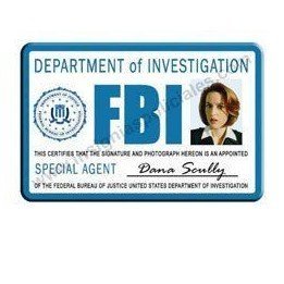 CREDENCIAL FBI EXPEDIENTE-X  AGENTE SCULLY