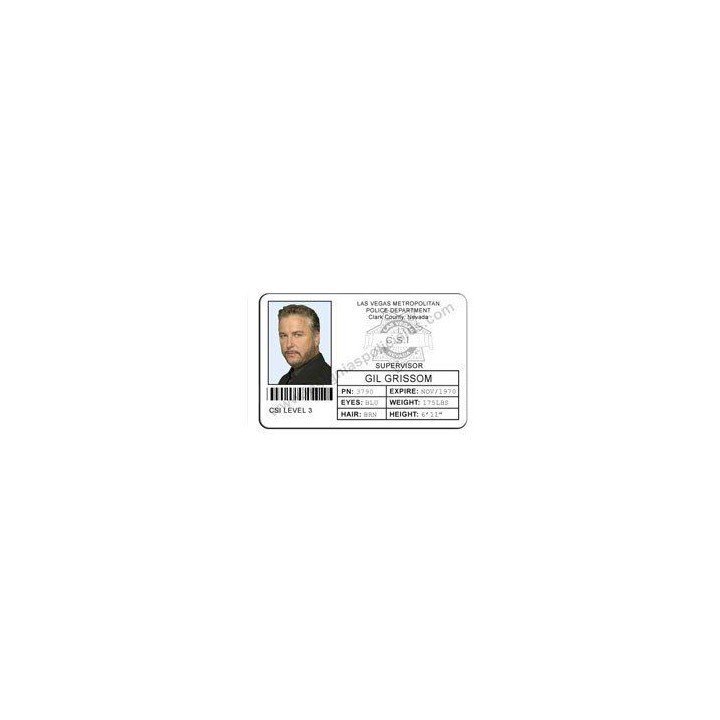 CSI LAS VEGAS GIL GRISSOM COLLECTIBLE ID CARD