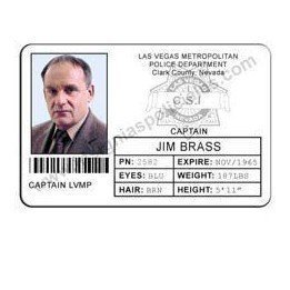 CREDENCIAL CSI LAS VEGAS AGENTE JIM BRASS