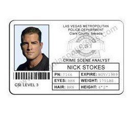 CSI LAS VEGAS NICK STOKES COLLECTIBLE ID CARD