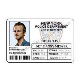 CSI NEW YORK' DANNY MESSER COLLECTIBLE ID CARD