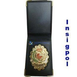 SPANISH ADUANAS BADGE & LEATHER SIMPLE CASE