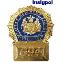 PLACA DETECTIVE POLICÍA NUEVA YORK