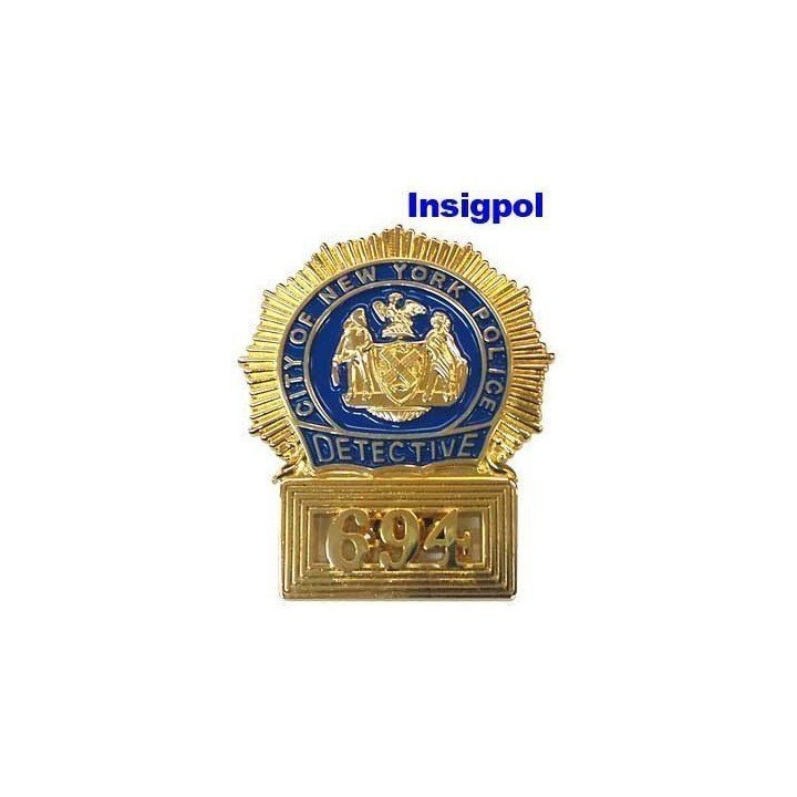 PLACA DETECTIVE POLICÍA NUEVA YORK