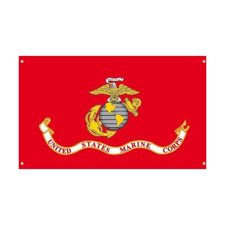 BANDERA-UNITED-STATES MARINE-CORPS-ROJA