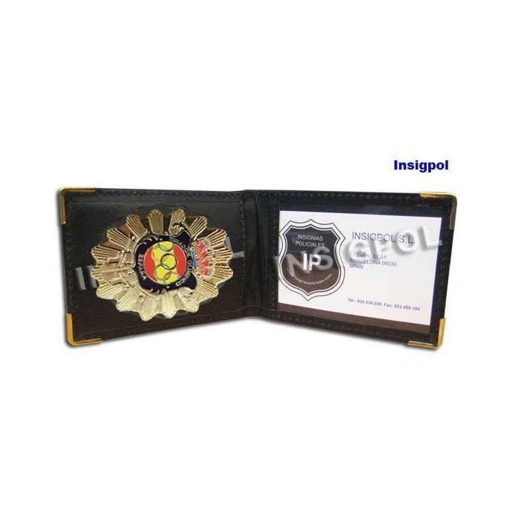 PLACA TIRADOR OLÍMPICO ESPAÑA CON CARTERA PORTAPLACA BÁSICA