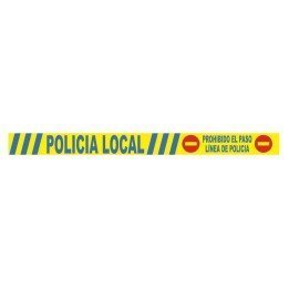 LOCAL POLICE POLICE LINE. Special prices for high quantities. Police line printed on one side. Roll length 100 mts. 8 cm.