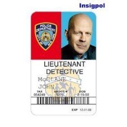 JOHN McCLANE DETECTIVE ID CARD