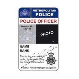 METROPOLITAN POLICE OF LONDON CUSTOM ID CARD