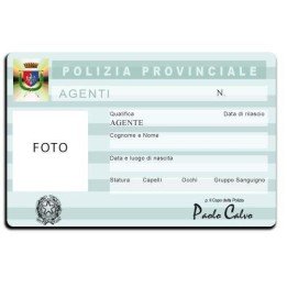 ITALIAN POLIZIA PROVINCIA ROMA CUSTOM  ID CARD