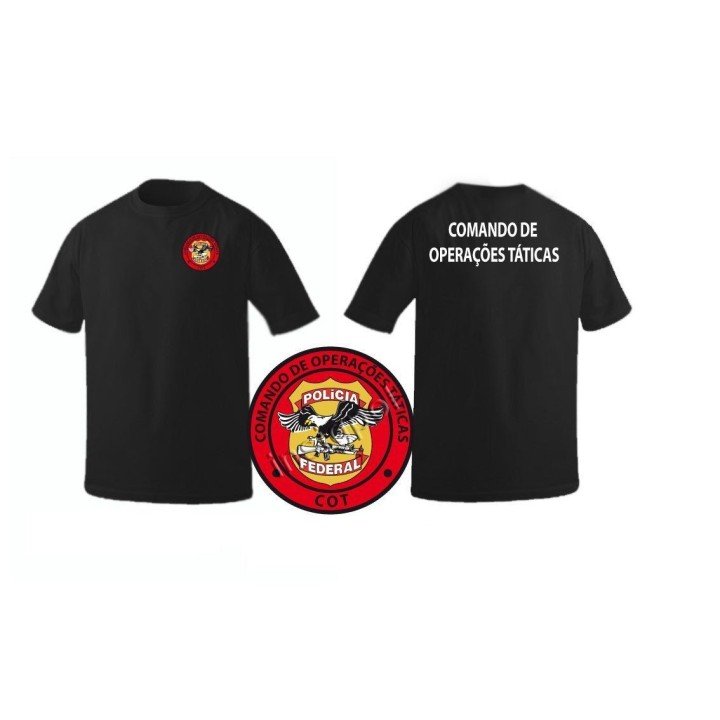 CAMISETA POLICIA FEDERAL COMANDO OPERACIONES TÁCTICAS BRASIL