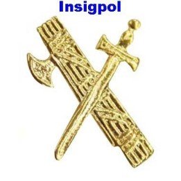 WITH AXE AND SWORD CIVIL GUARD PIN
