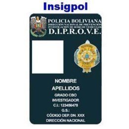 BOLIVIA NATIONAL POLICE CUSTOM  ID CARD