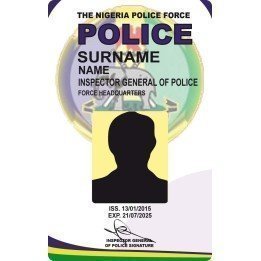 CREDENCIAL POLICÍA NIGERIA