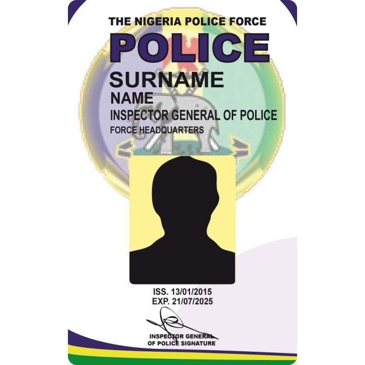 CREDENCIAL POLICÍA NIGERIA