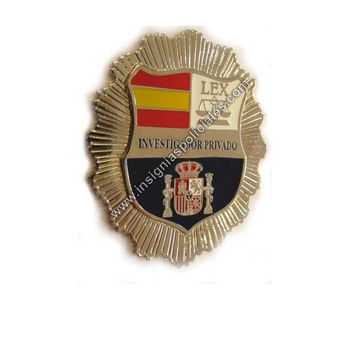 PLACA INSIGNIA INVESTIGADOR PRIVADO