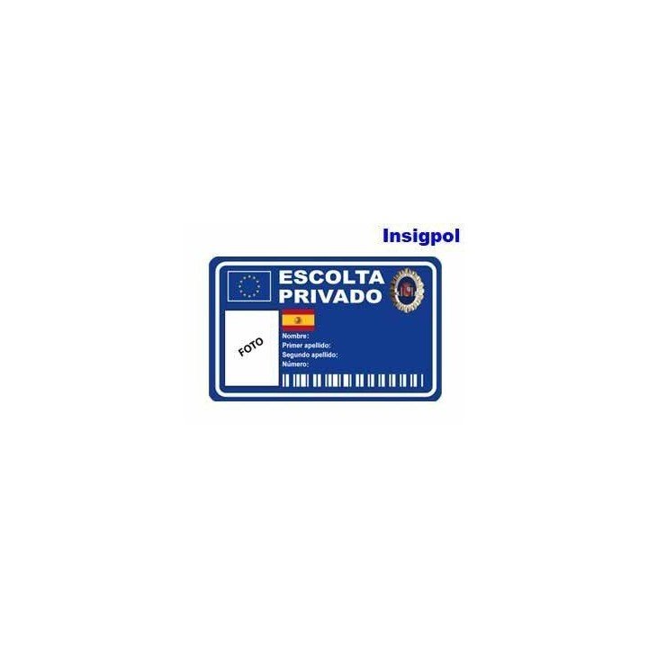 CREDENCIAL ESCOLTA PRIVADO