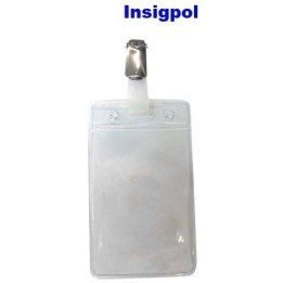 VERTICAL TRANSPARENT PLASTIC CREDENTIAL HOLDER