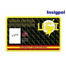 CREDENCIAL GUARDIA CIVIL UEI Unidad Especial Intervención.