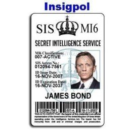 CREDENCIAL MI6 JAMES BOND