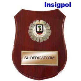 MADRID-POLICE-WOOD-PLAQUE