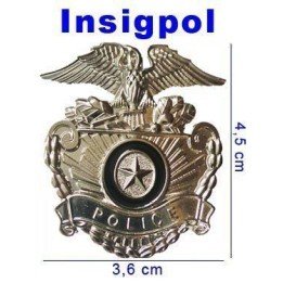 AMERICAN POLICE HAT BADGE