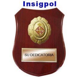 BARCELONA-LOCAL-POLICE-WOOD-PLAQUE