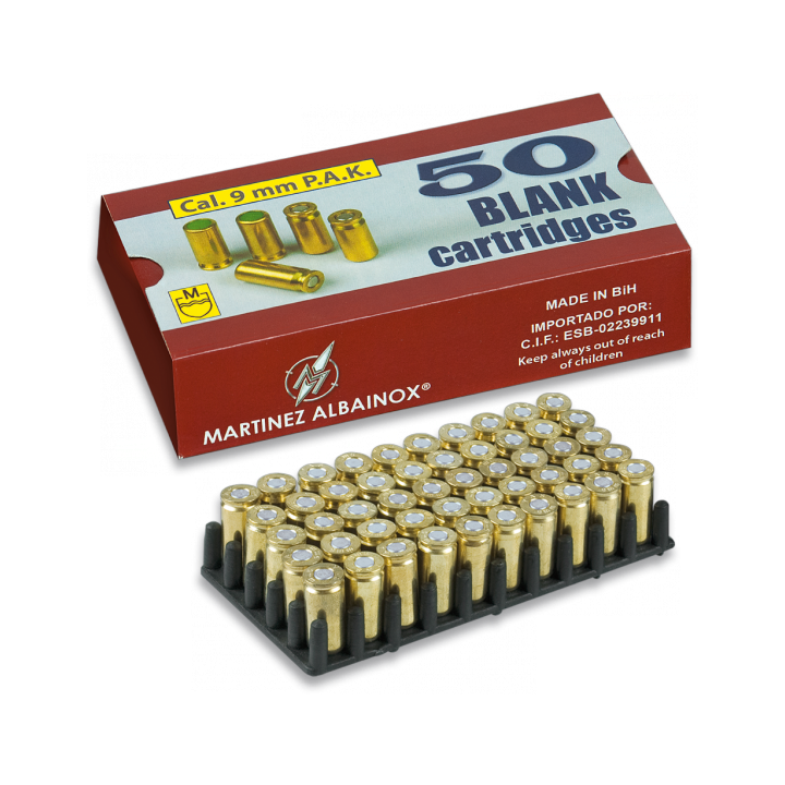 BLANK AMMUNITION CAL. 9 MM  (BOX 50 UNITS)