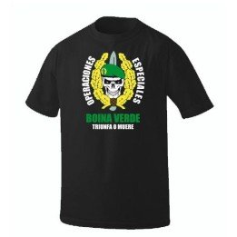 CAMISETA OPERACIONES ESPECIALES BOINA VERDE TRIUNFA O MUERE