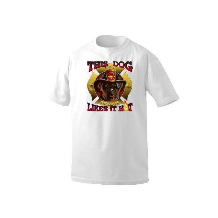 FIREMAN MANGA T-SHIRT-BLANCA