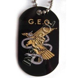GEO SPANISH POLICE DOG TAG