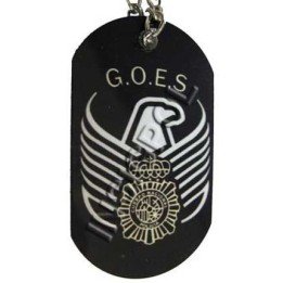 GOES SPANISH POLICE DOG TAG