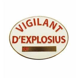 PLACA VIGILANTE EXPLOSIVOS EN CATALÁN