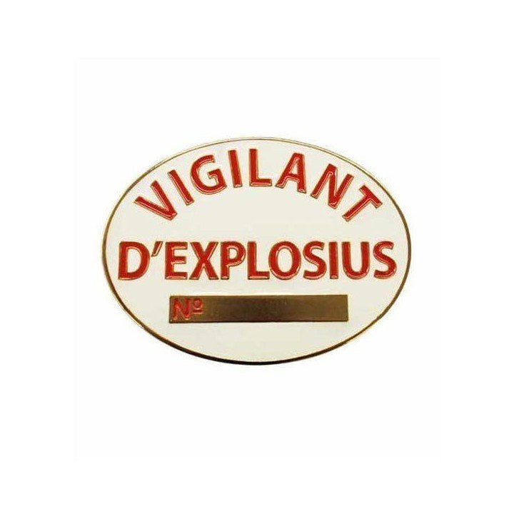 PLACA VIGILANTE EXPLOSIVOS EN CATALÁN
